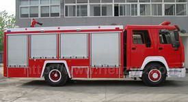 重汽豪濼單橋干粉消防車(chē)圖片