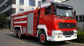 斯太爾雙橋泡沫消防車(chē)圖片